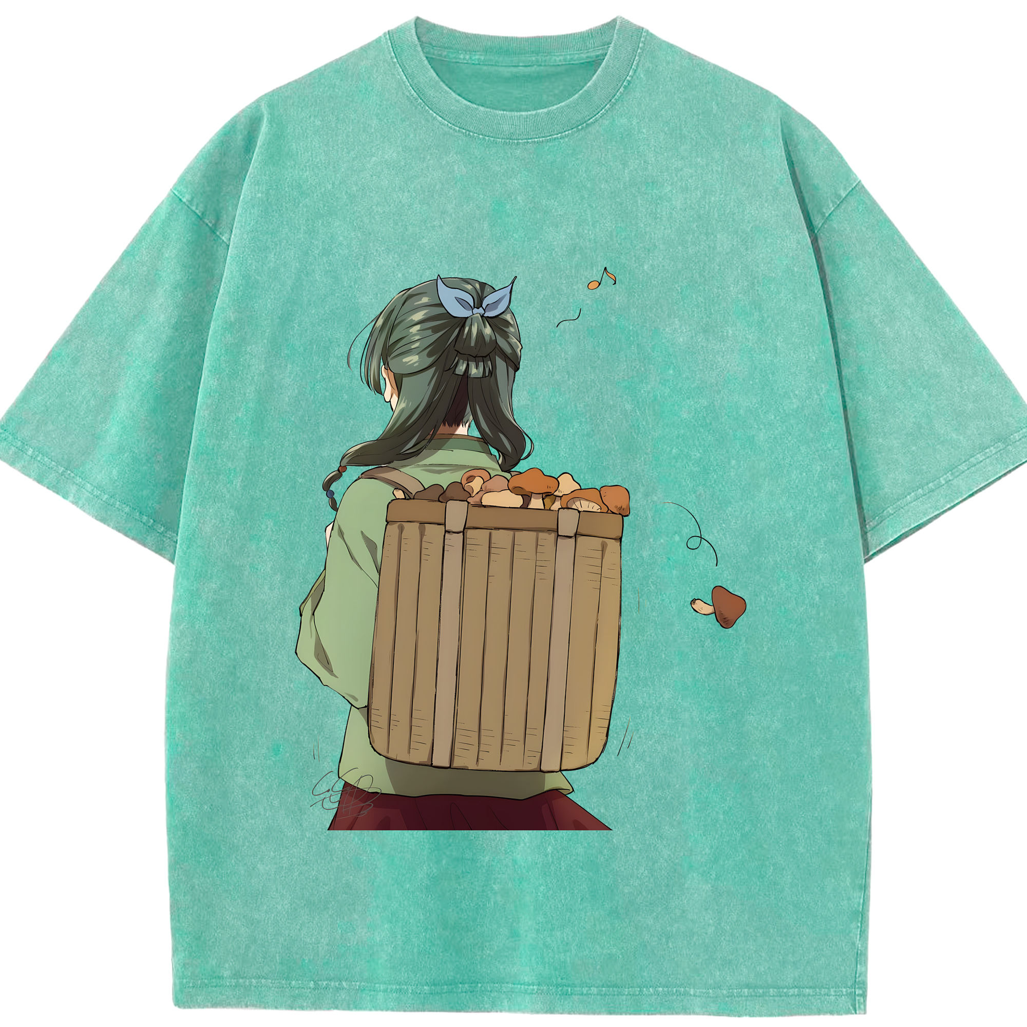 （画像用） 薬屋のひとりごと The Apothecary Diaries 綿100% ヴィンテージ風 半袖Tシャツ（フロントプリント）